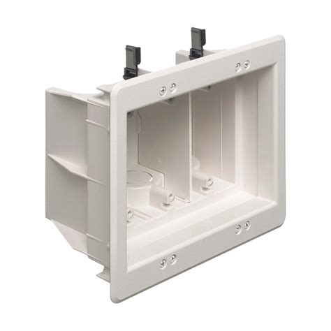 recessed tv junction box|deep recessed outlet box.